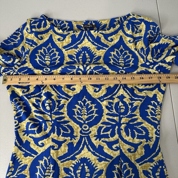 J. Mclaughlin Dress Floral Blue size M - Picture 7 of 11